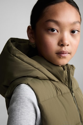 Gilet matelassé long - Kaki