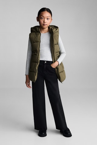 Gilet matelassé long - Kaki