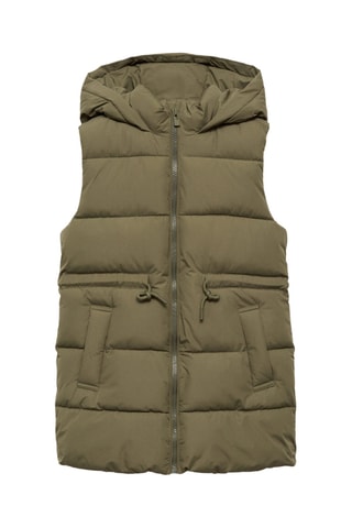 Gilet matelassé long - Kaki