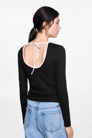 T-shirt jaspé - Noir