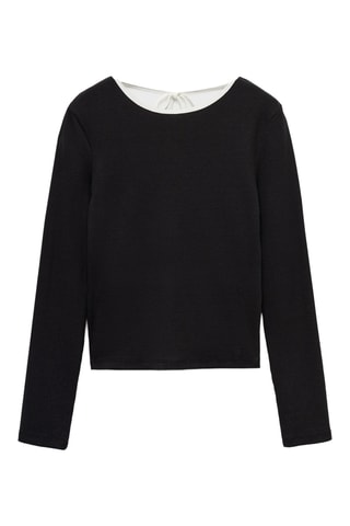 T-shirt jaspé - Noir