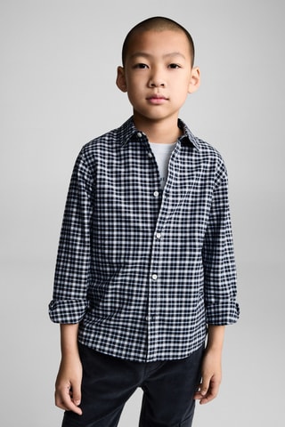 Chemise à petits carreaux - Bleu