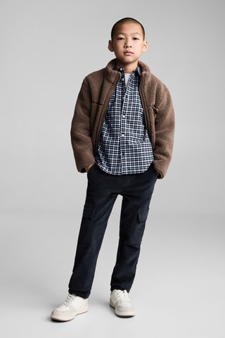 Chemise à petits carreaux - Bleu