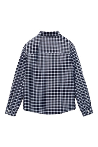 Chemise à petits carreaux - Bleu