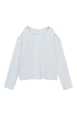 T-shirt manches longues ouvertures - Ciel
