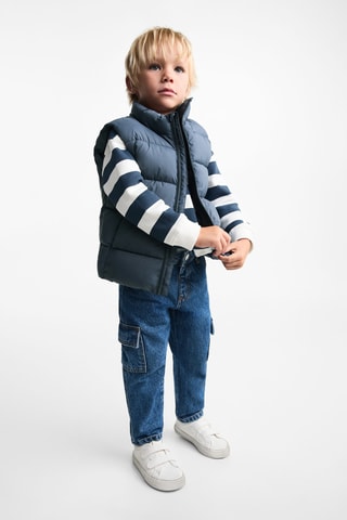 Gilet matelassé poches - Bleu pétrole
