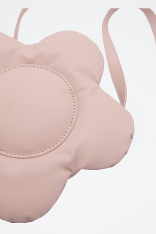 Sac fleur matelassé - Rose pâle