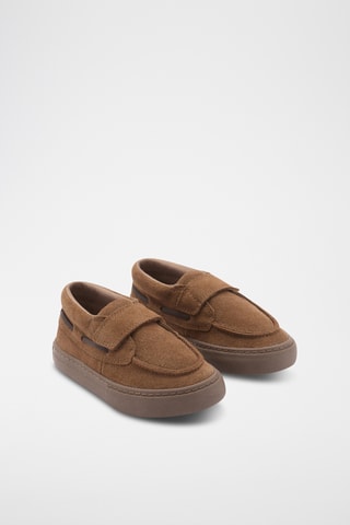 Chaussures bateau cuir - Marron