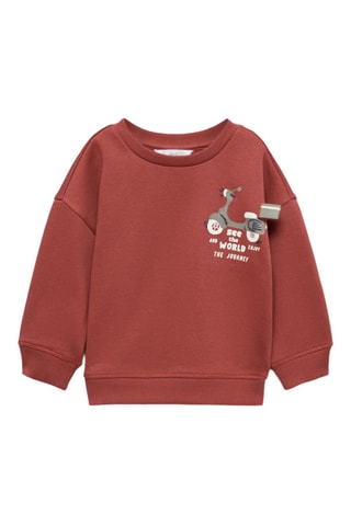 Sweat-shirt imprimé animé - Bordeaux