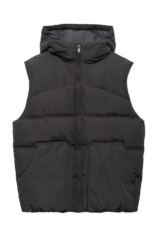Gilet matelassé à capuche - Anthracite