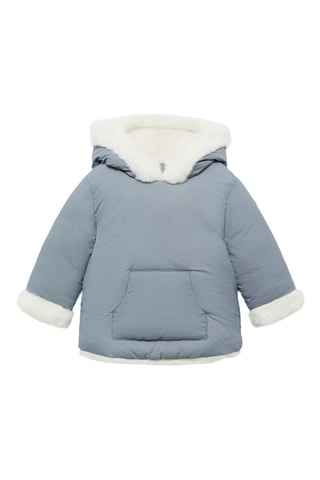 Anorak matelassé intérieur polaire - Gris