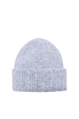 Bonnet en maille - Lilas