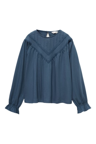 Blouse détails brodés - Indigo