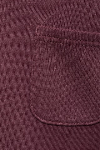 Sweat-shirt coton à poche - Bordeaux