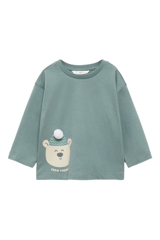 T-shirt imprimé Noël - Vert pastel