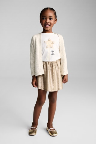 T-shirt imprimé relief - Blanc cassé