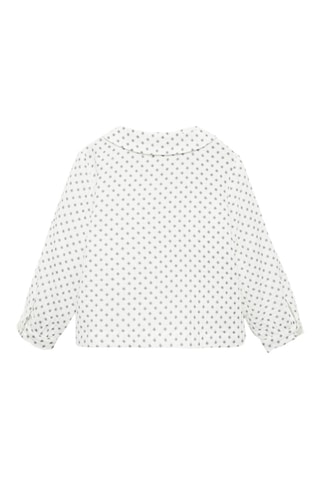 Blouse en coton imprimée - Blanc cassé