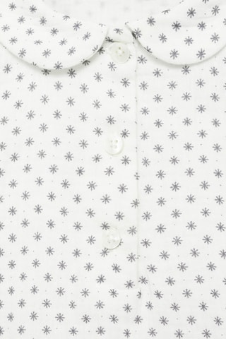 Blouse en coton imprimée - Blanc cassé
