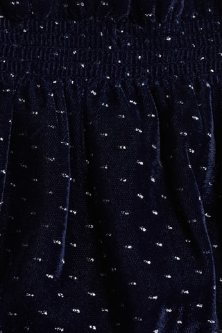 Short velours à pois - Bleu marine