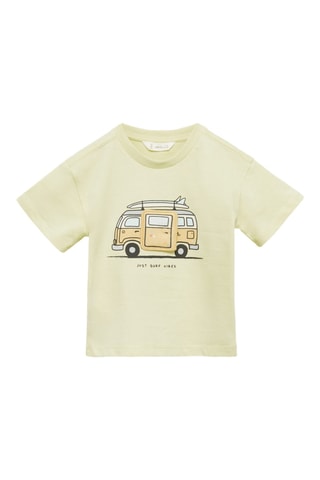 T-shirt imprimé relief - Jaune