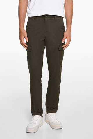 Pantalon cargo coton - Vert