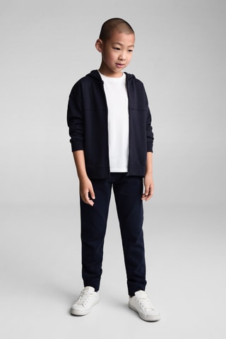Sweat-shirt zippé à capuche - Bleu marine