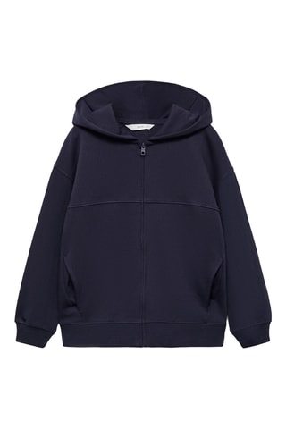 Sweat-shirt zippé à capuche - Bleu marine