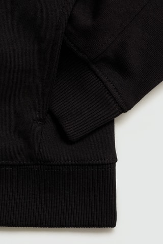 Sweat-shirt zippé à capuche - Noir