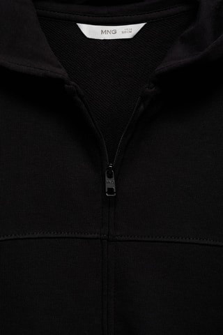 Sweat-shirt zippé à capuche - Noir