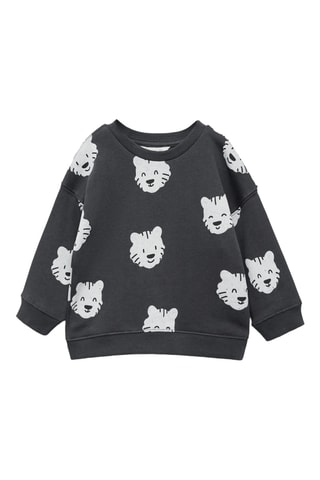 Sweat-shirt imprimé tigres - Anthracite
