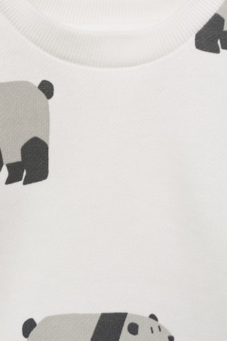 Sweat-shirt imprimé ours - Blanc cassé