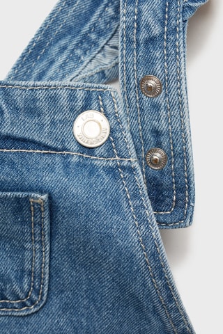 Salopette denim à volants - Bleu