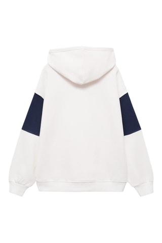 Sweat-shirt coton imprimé - Blanc cassé