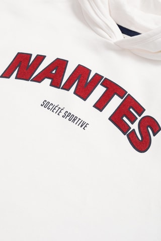 Sweat-shirt coton imprimé - Blanc cassé