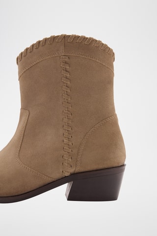 Bottines en cuir - Beige