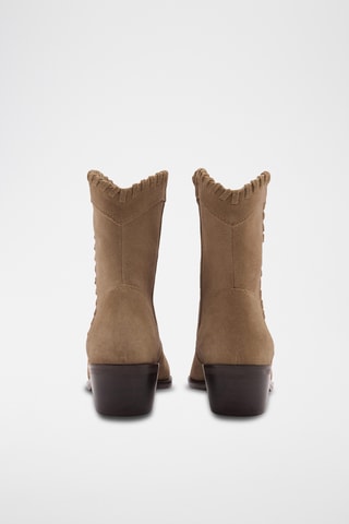 Bottines en cuir - Beige