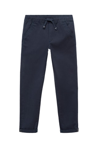 Pantalon taille élastique - Bleu marine