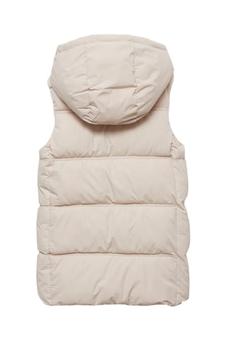 Gilet matelassé à capuche - Écru
