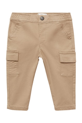 Pantalon cargo taille élastique - Sable
