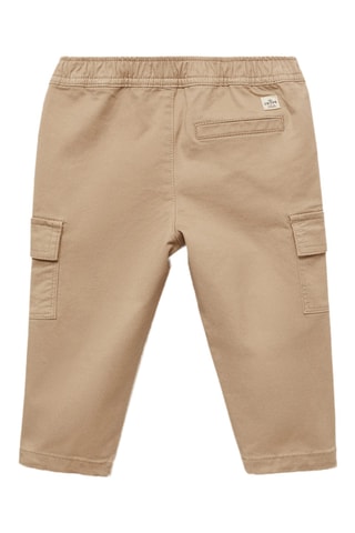 Pantalon cargo taille élastique - Sable