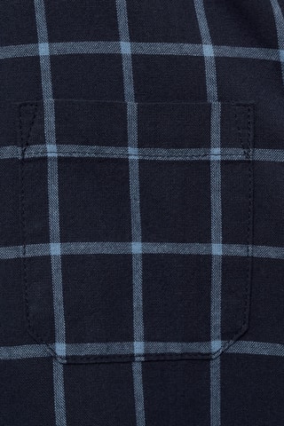 Chemise regular fit à carreaux en coton - Bleu marine