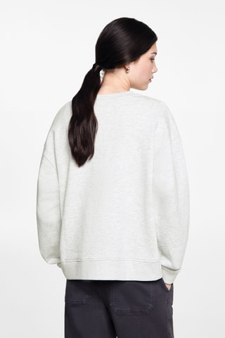 Sweat-shirt motif en relief - Gris clair chiné