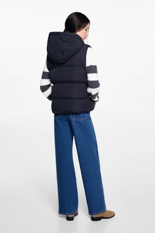 Gilet matelassé à capuche - Bleu marine