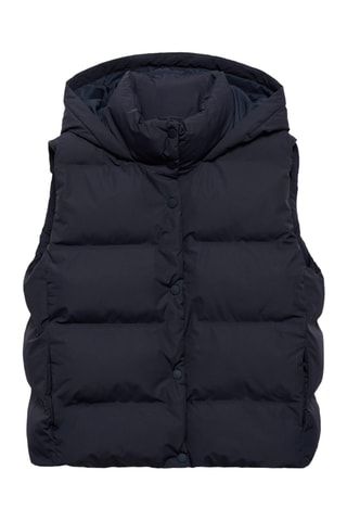 Gilet matelassé à capuche - Bleu marine