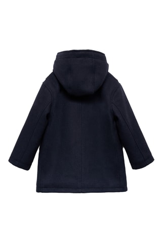 Manteau long capuche - Bleu marine