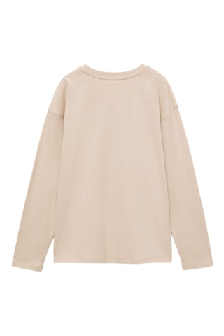 T-shirt coton imprimé - Sable