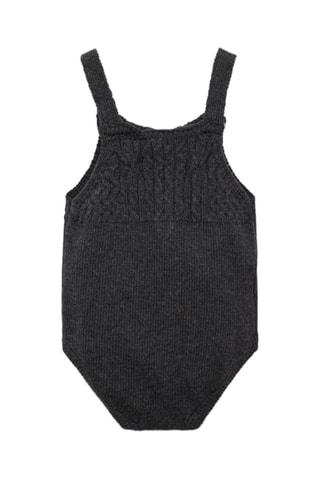 Barboteuse maille coton - Gris foncé chiné