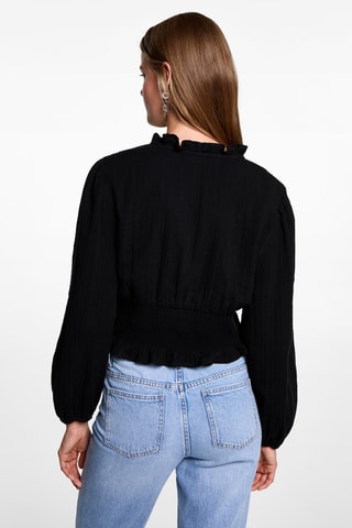 Blouse cache-coeur - Noir