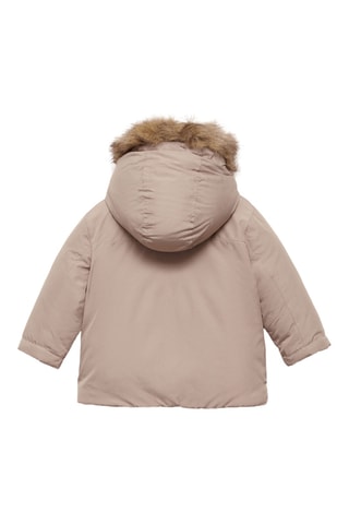 Anorak matelassé intérieur polaire - Beige