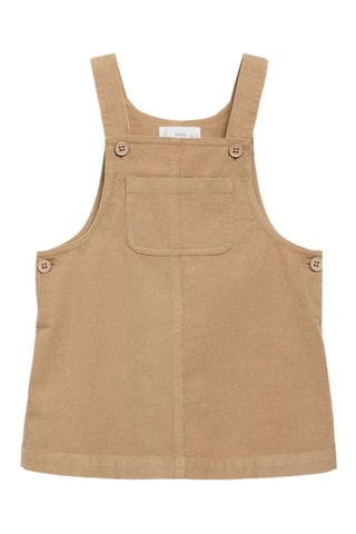 Robe chasuble velours milleraies - Camel